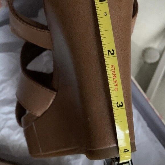 Gianni Binni Tan Jet Set Leather Wedges - Picture 6 of 8